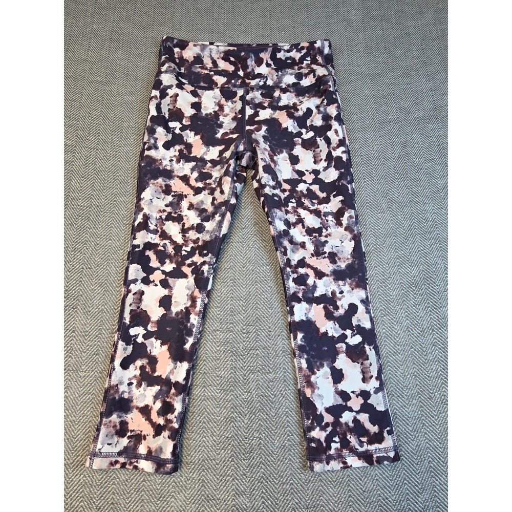 Marika Sport Womens Purple Pink Abstract Camo Cropped Leggings Size M YLC1091S